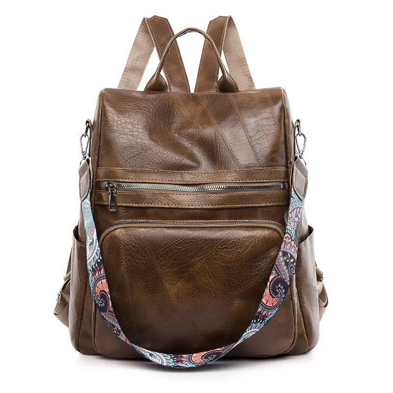 3-in-1 Women Backpacks Vintage Female Shoulder Bags