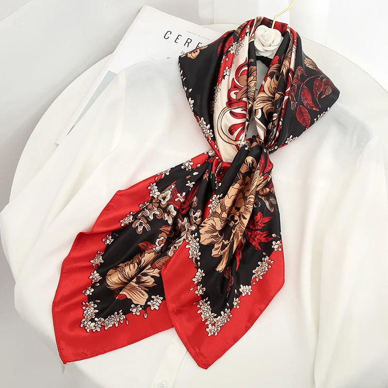 Silk Satin Square Scarf