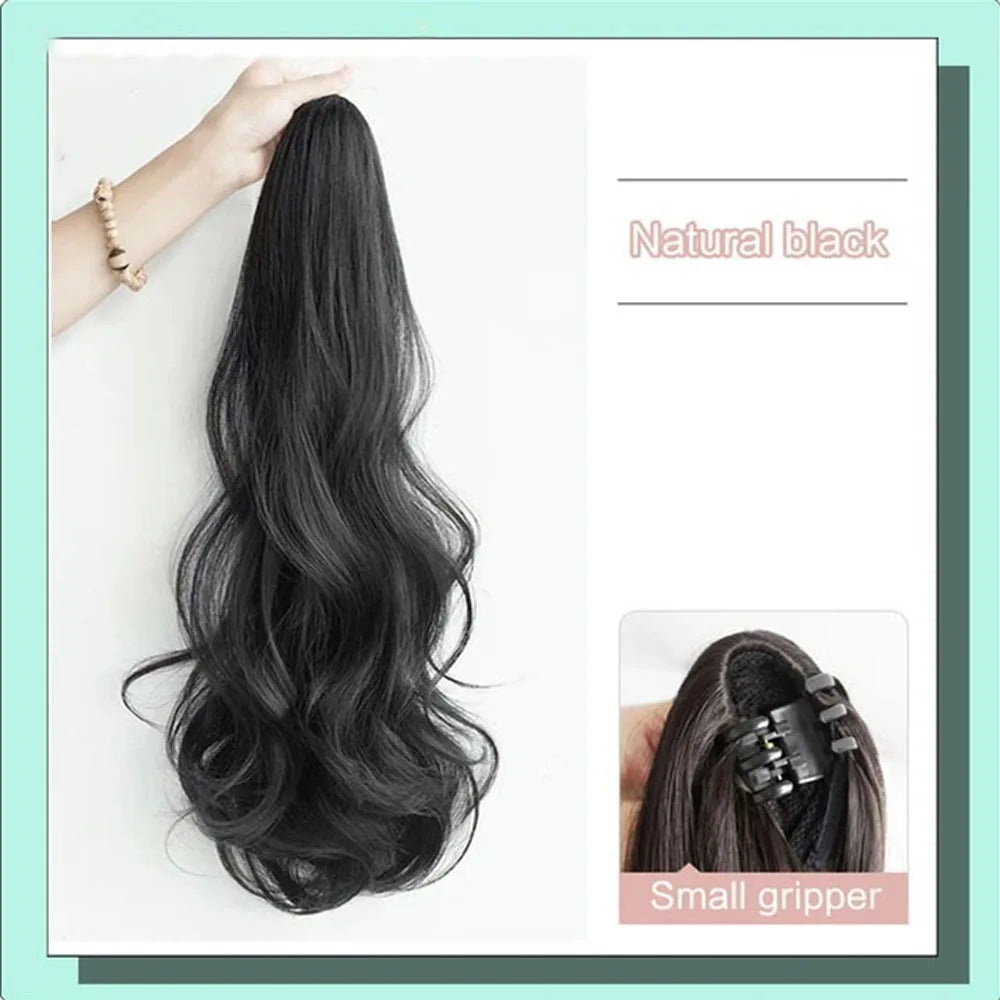 Long Straight Claw Clip On Ponytail Hair Extensions