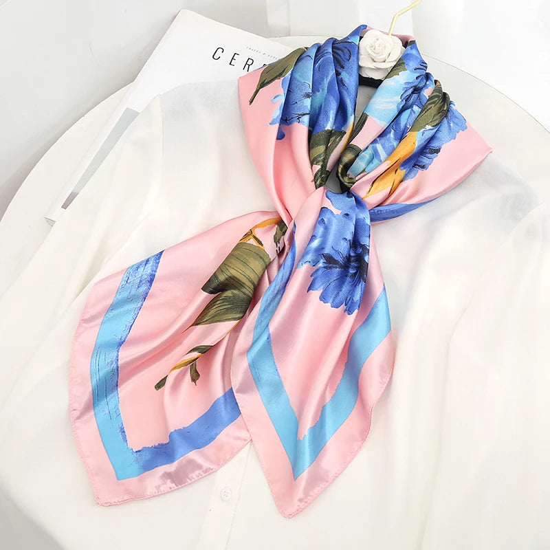 Silk Satin Square Scarf