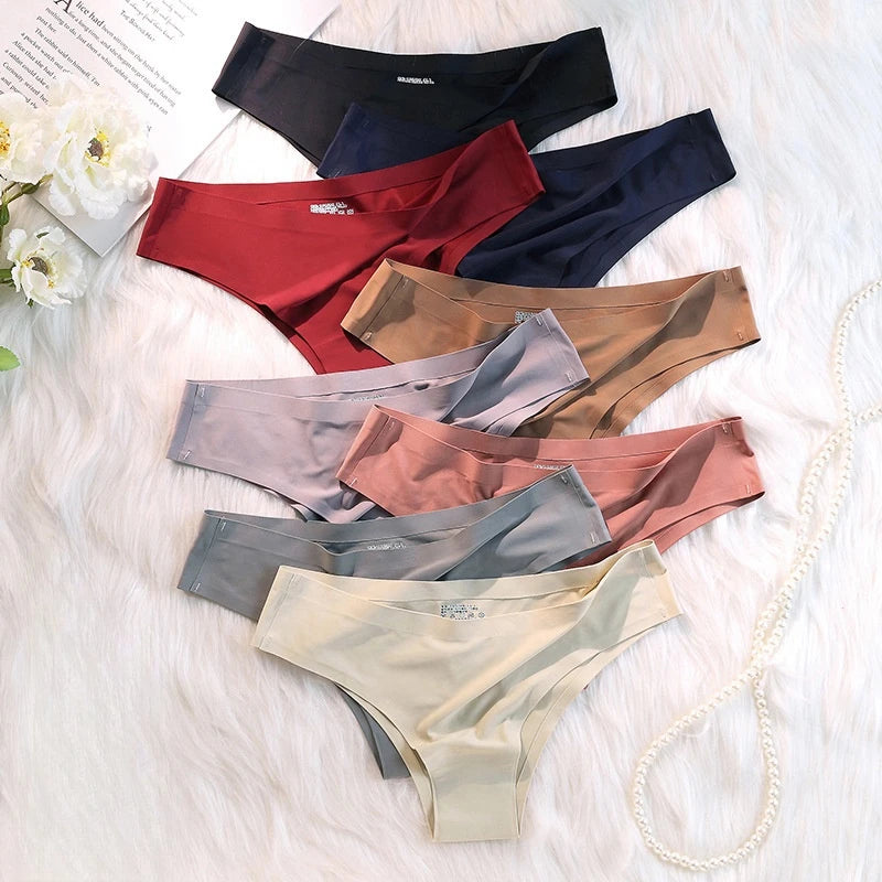 4PCS/Set Seamless Panties Ice Silk