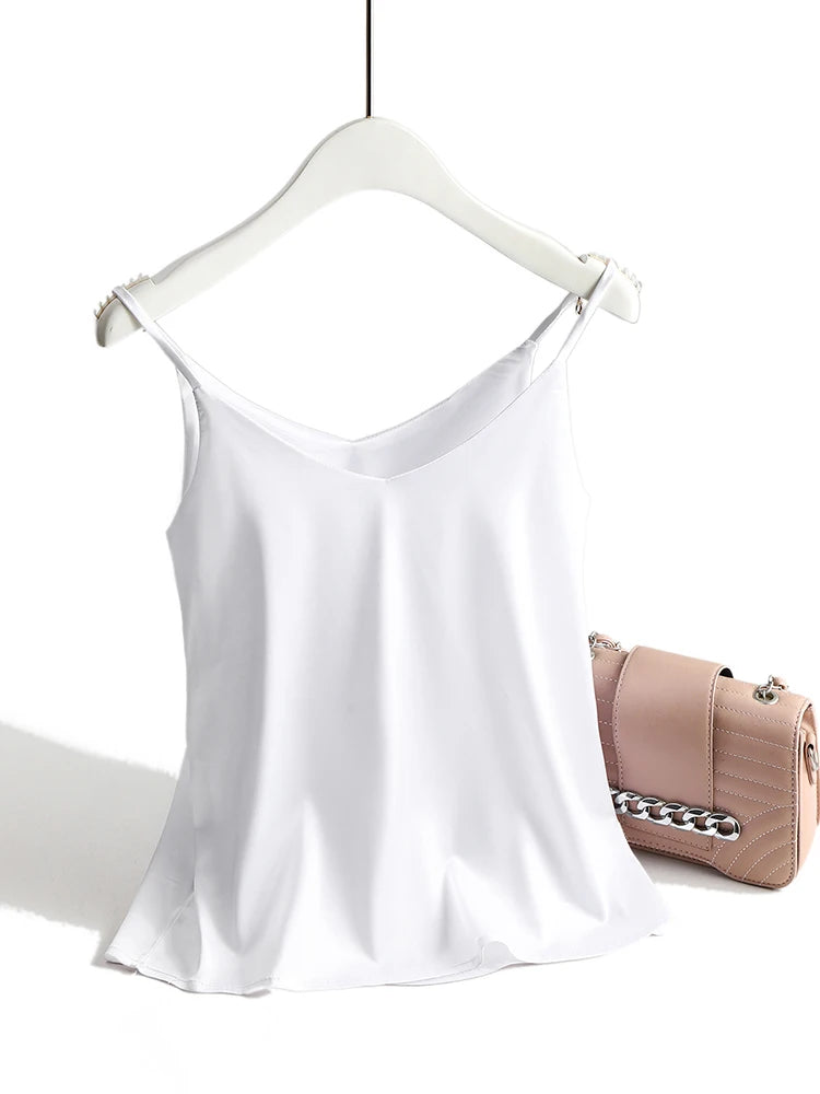 Spaghetti Strap Top Women Halter V Neck Basic