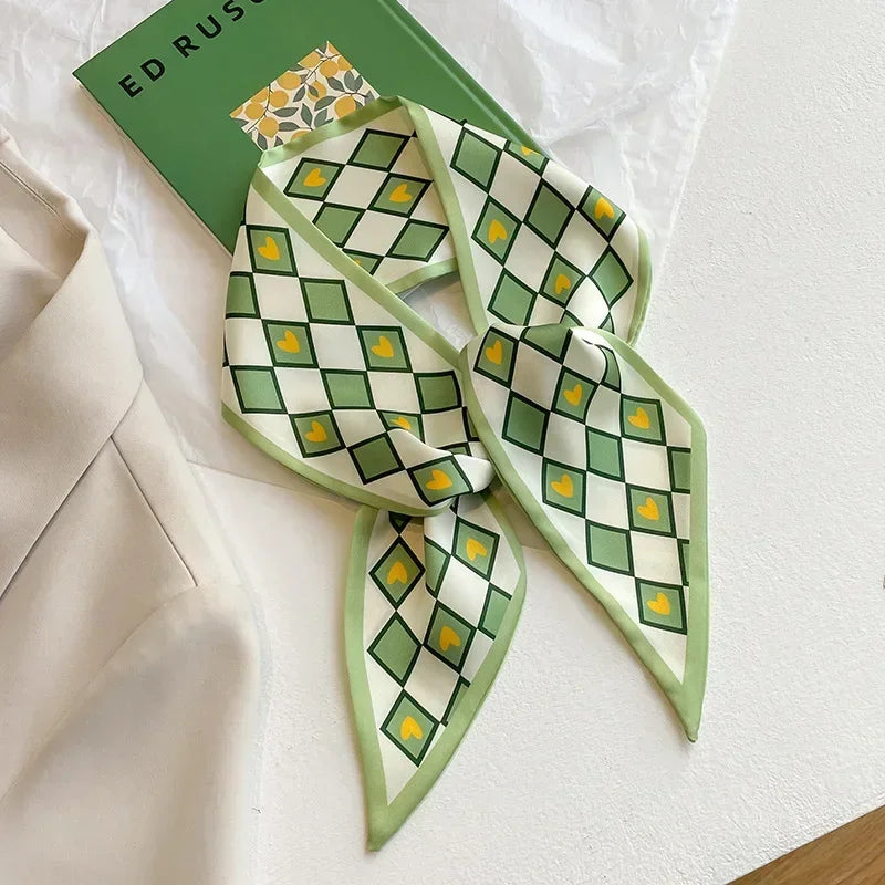 Fashion Print Hair Ribbon Scarf