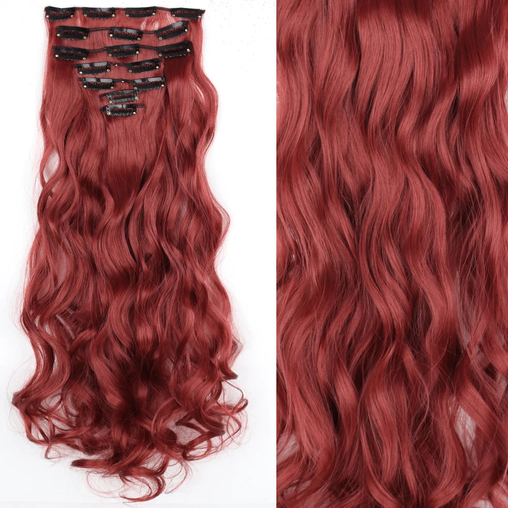 7Pcs/Set 16 Clips Hair Extension