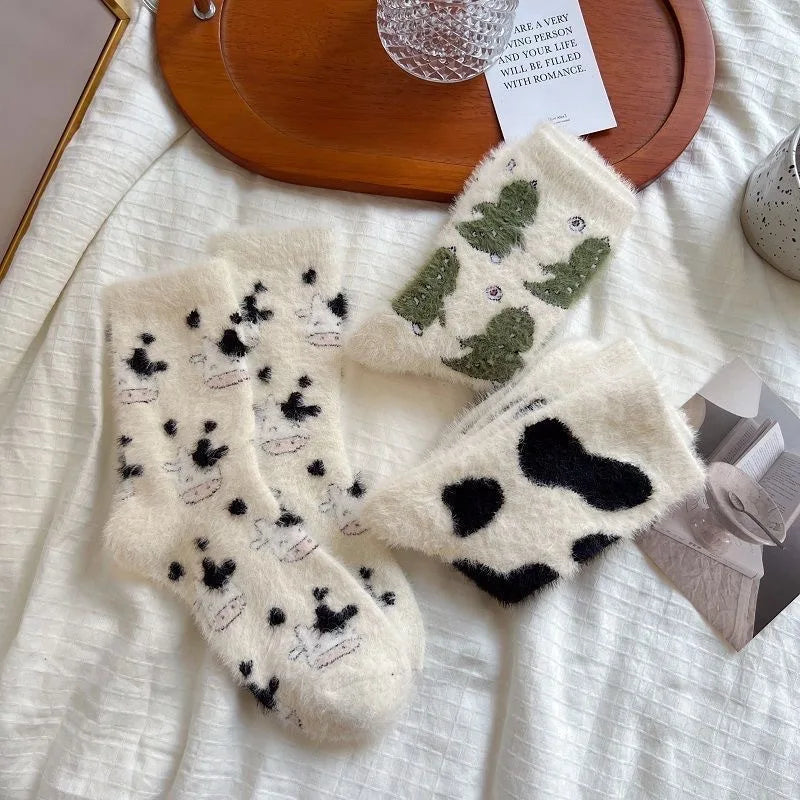 Womens Socks Lovely Cow Pattern