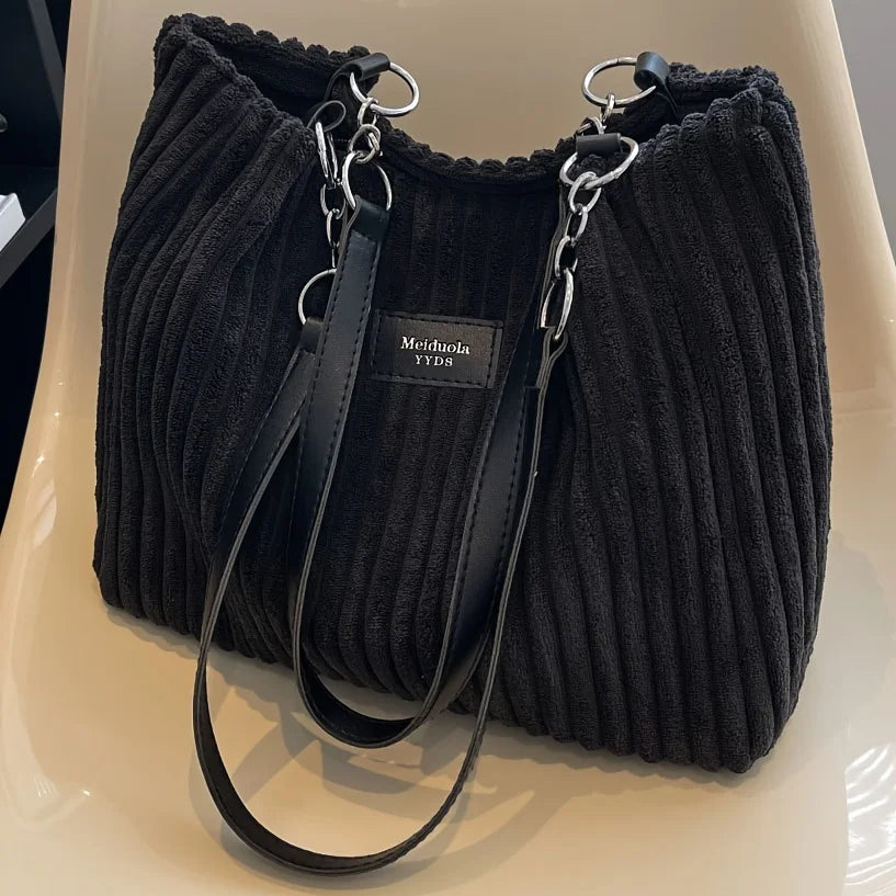 Women Corduroy Shoulder Bag