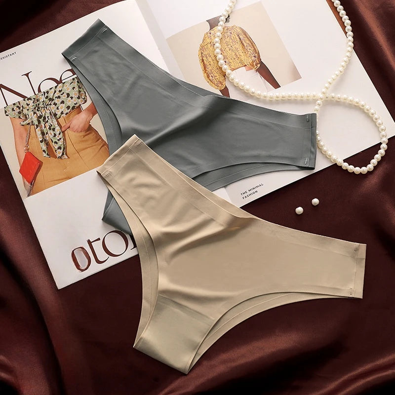 4PCS/Set Seamless Panties Ice Silk