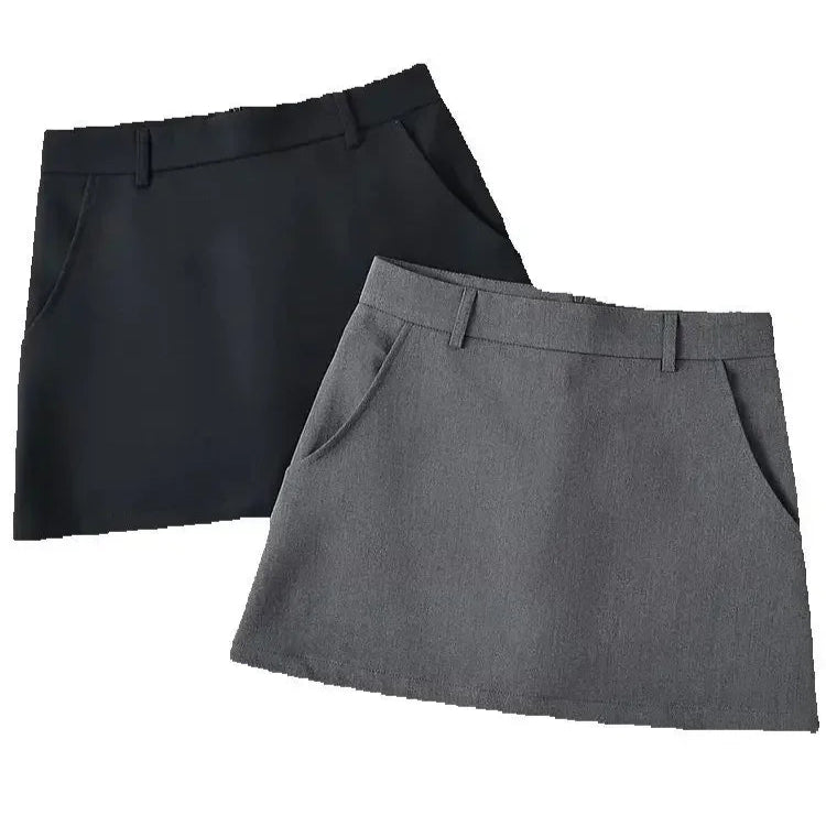 Mini Skirt Vintage High Waist
