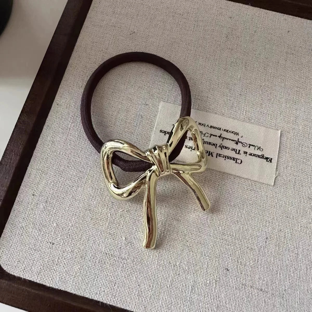 Sweet Hair Tie Alloy Bow