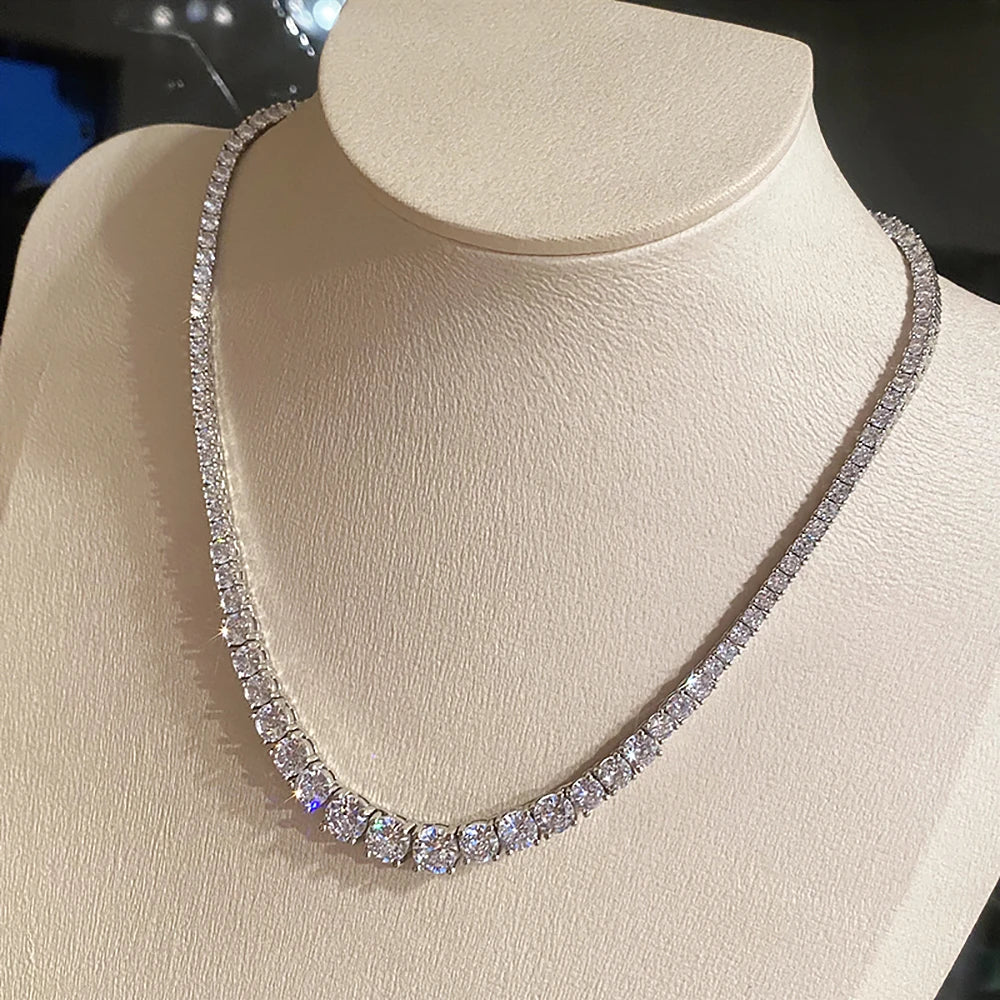 Full Moissanite Tennis Necklace