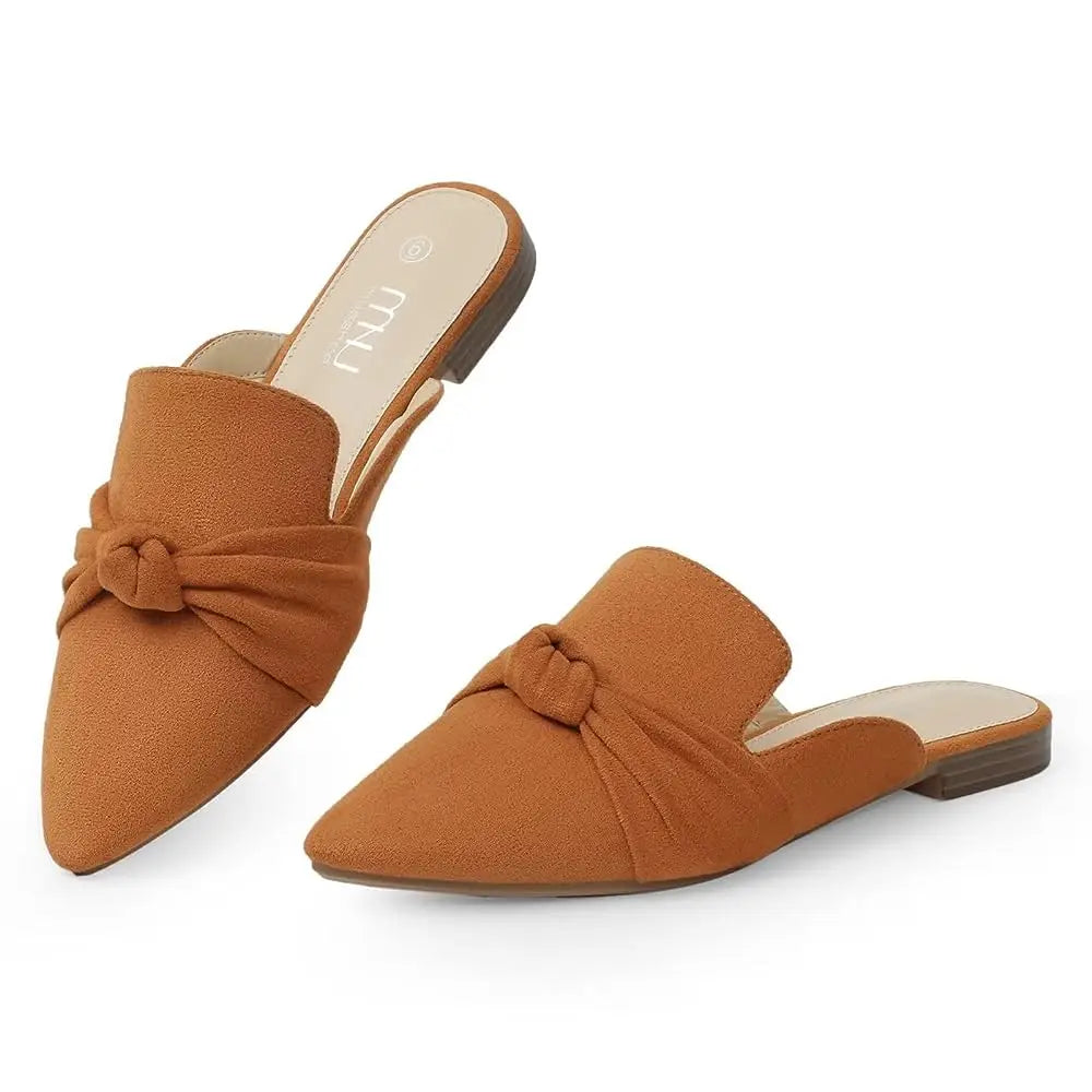 Suede Leather Slip-On Mules shoes
