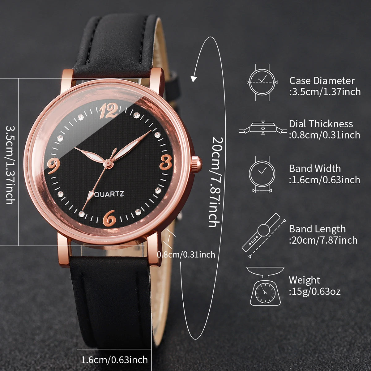 Casual Leather Band Analog Quartz Watches