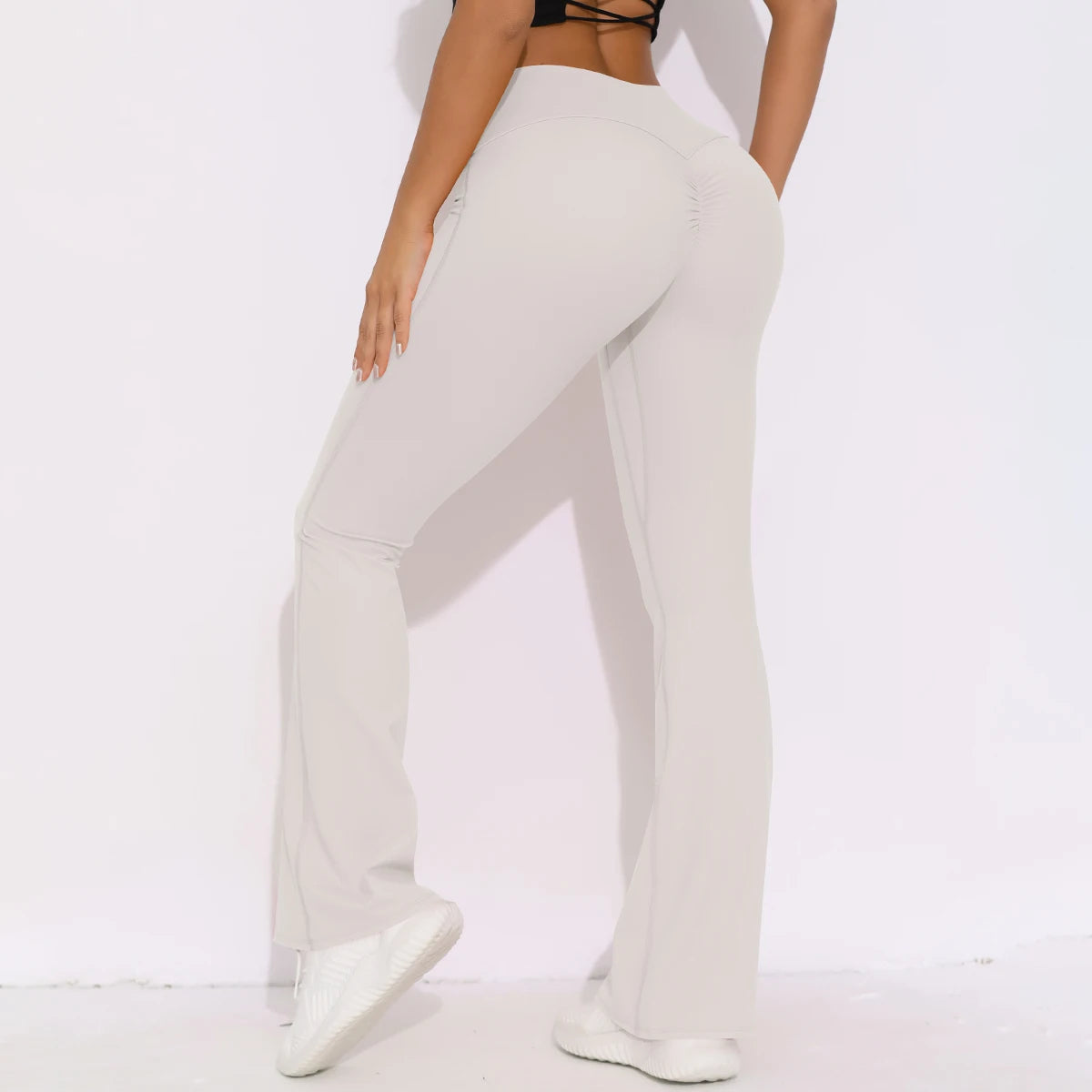 Women Yoga Bell-bottoms Tight Scrunch Butt Lifting Leggings