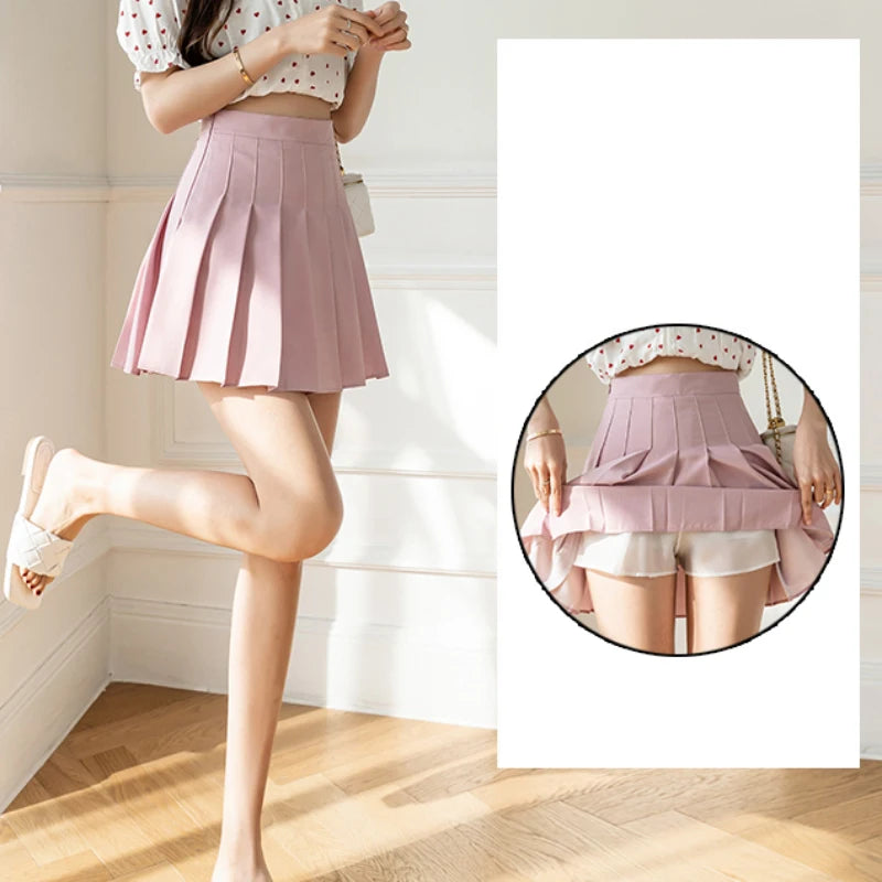 High Waist Zipper Girls Dancing JK Mini Skirts