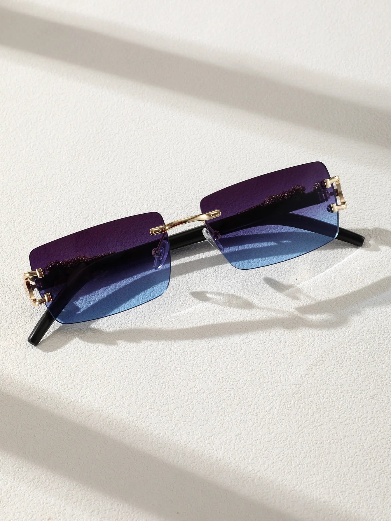 Trendy Frameless Rectangular Personalized Sunglasses