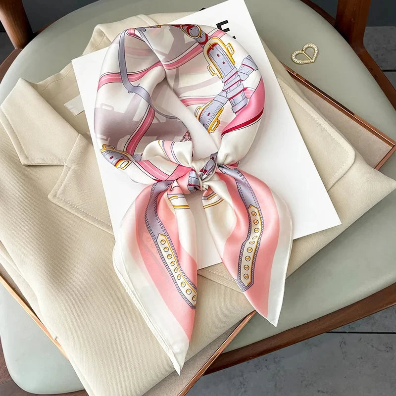 70X70cmPrinted Women's Scarf Pashmina Silk Scarf