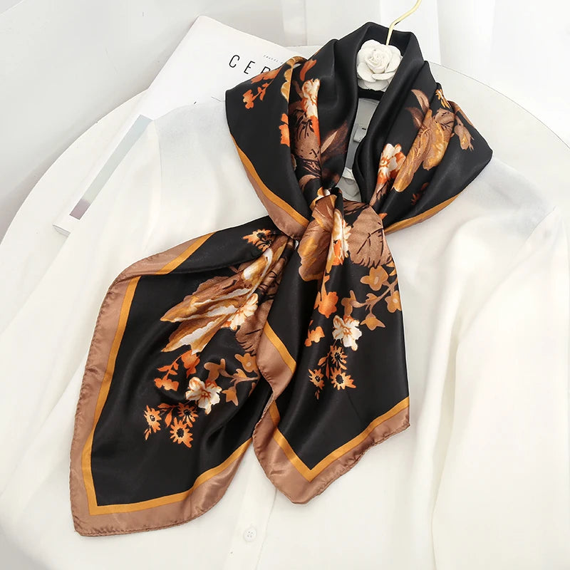 Silk Satin Square Scarf