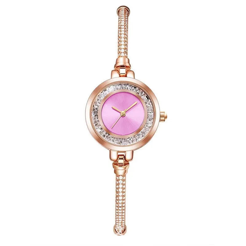 Women's Wristwatch Gold Bracelet Small Dial Elegant Watch