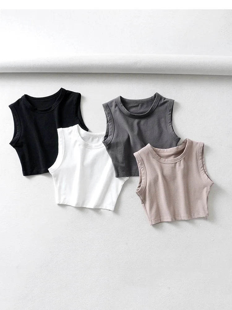 Summer vintage white crop tops