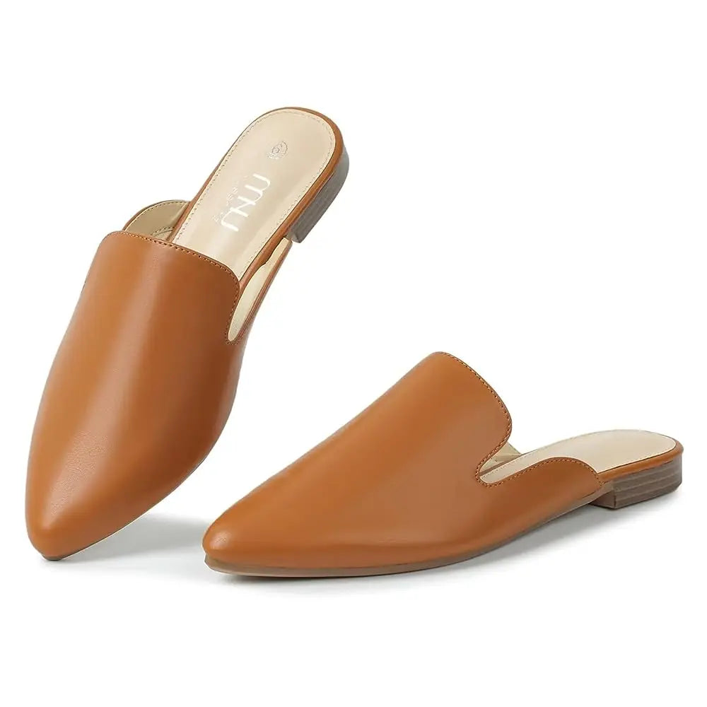 Suede Leather Slip-On Mules shoes
