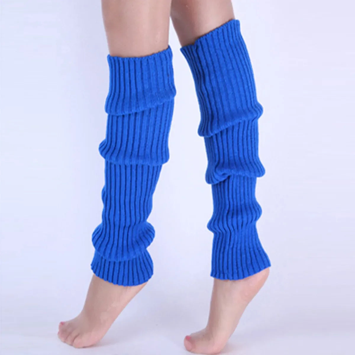 Classic Knit Leg Warmers Rib-Knit Knee-High Leg Warmer Socks