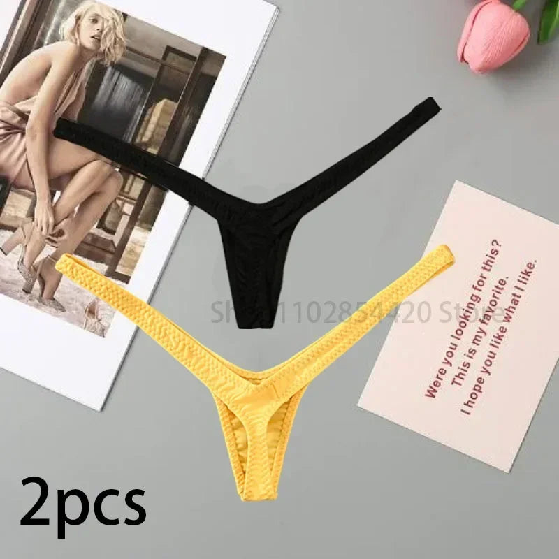 2/4pcs New Deep V Thong Women Underwear