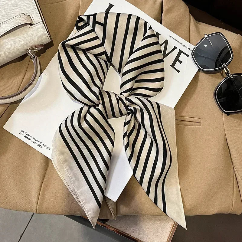 Luxury Design Print Silk Square Scarf