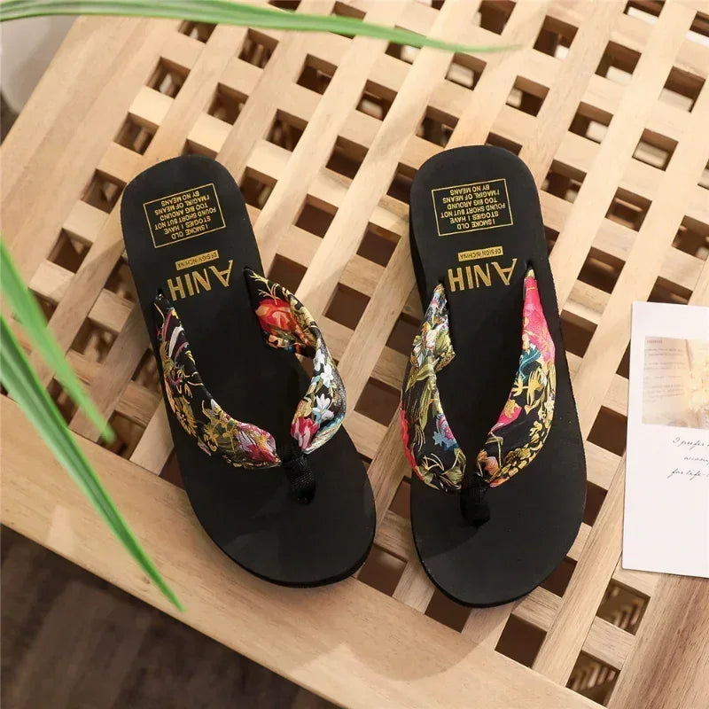 Platform Slippers Casual Outside Wedges Sandals
