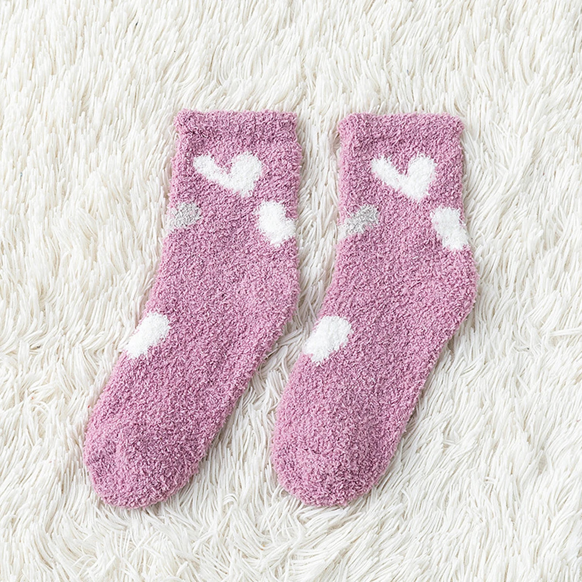 Women's Warm Solid Color Floor Socks