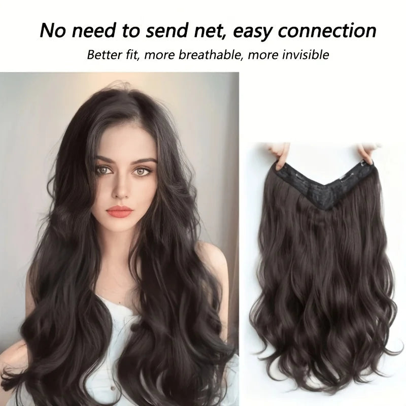 Invisible Long Wave Synthetic Hair Extensions
