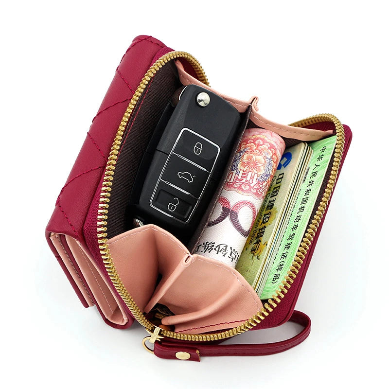Women's Wallet Tri Fold Card Bag