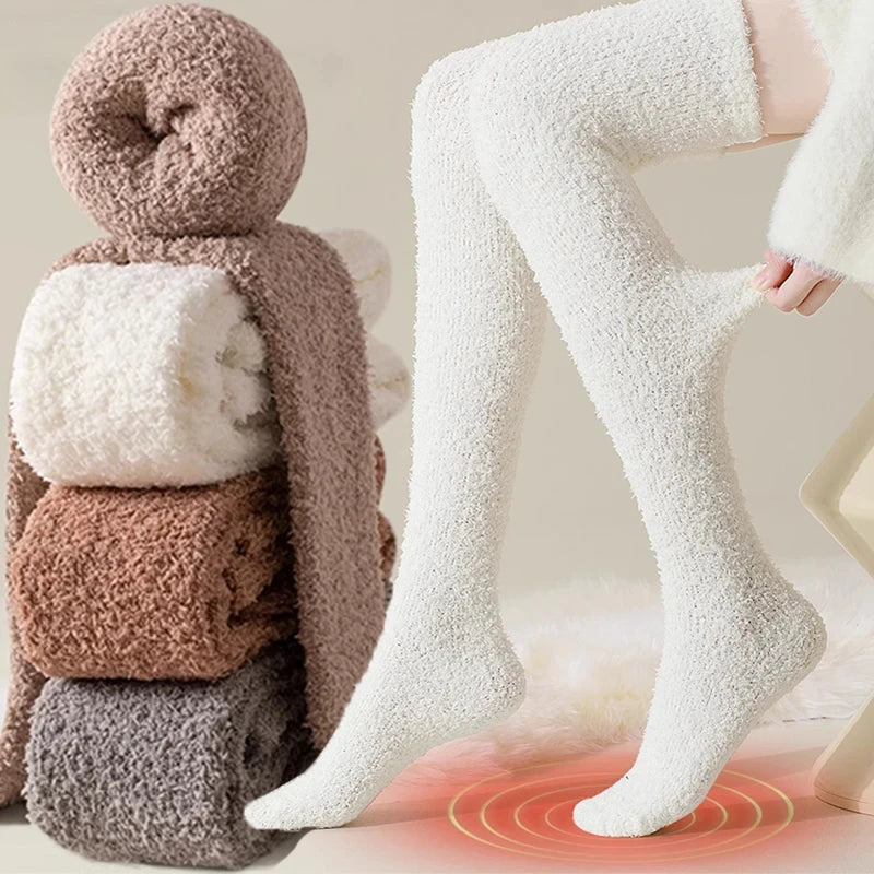 Coral Fleece Over-knee High Socks