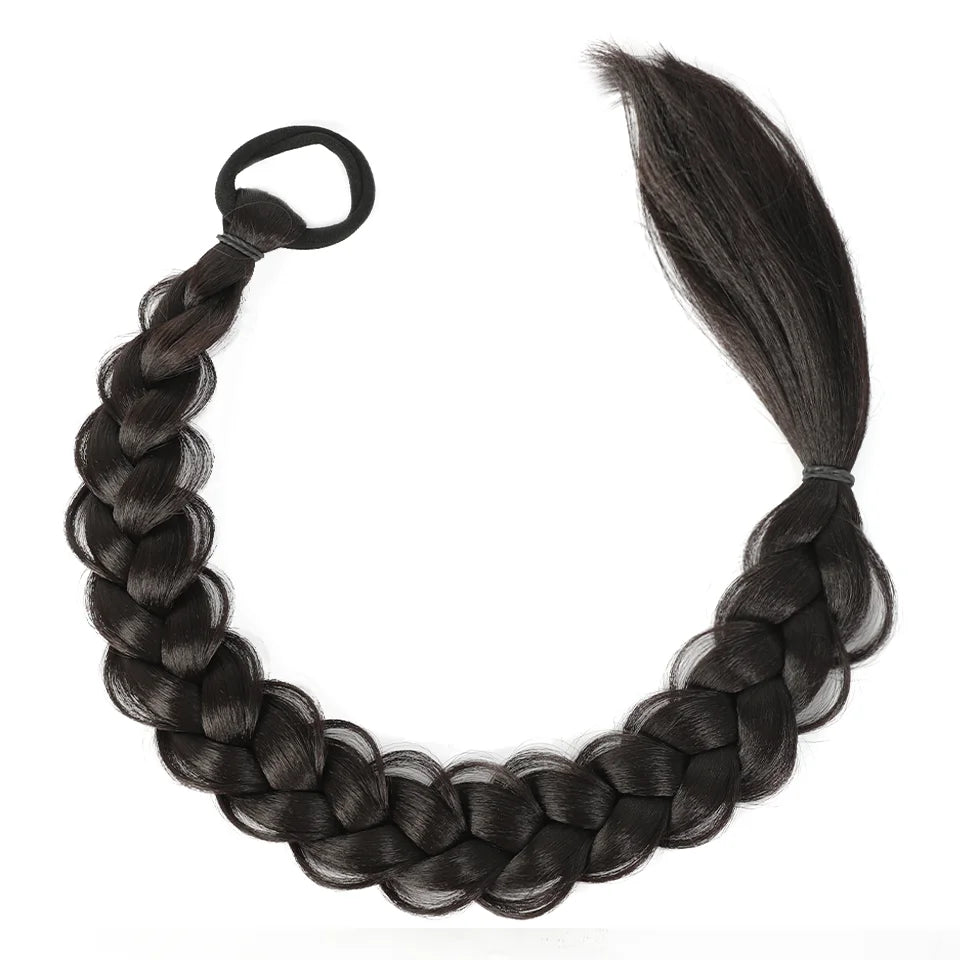 24 Inch Synthetic Long Braided Ponytail Hair Extensions