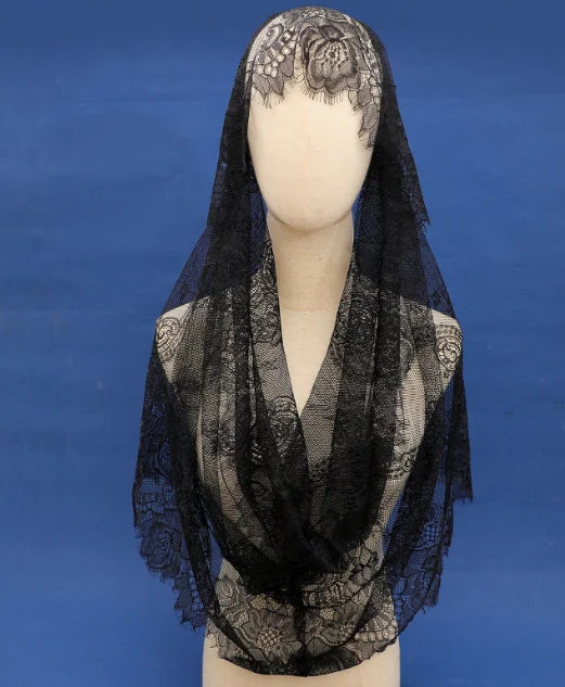 Black Lace Veil Spanish Style