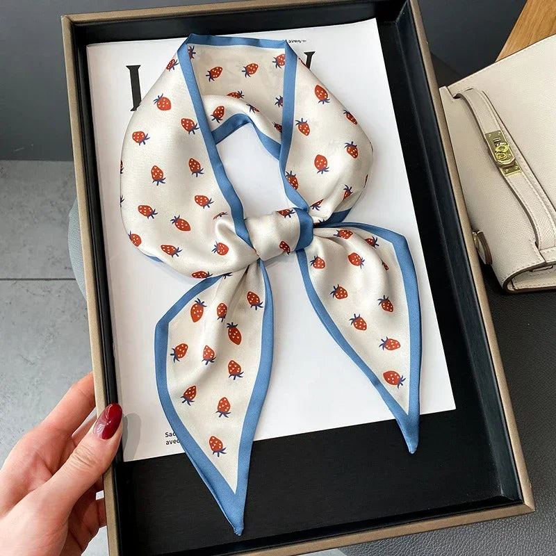 Fashion Print Hair Ribbon Scarf