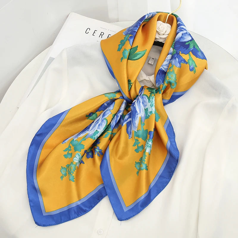 Silk Satin Square Scarf