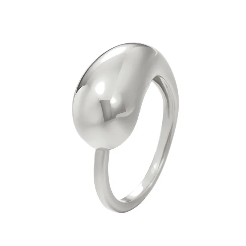 Double Ball Beads Opening Ring