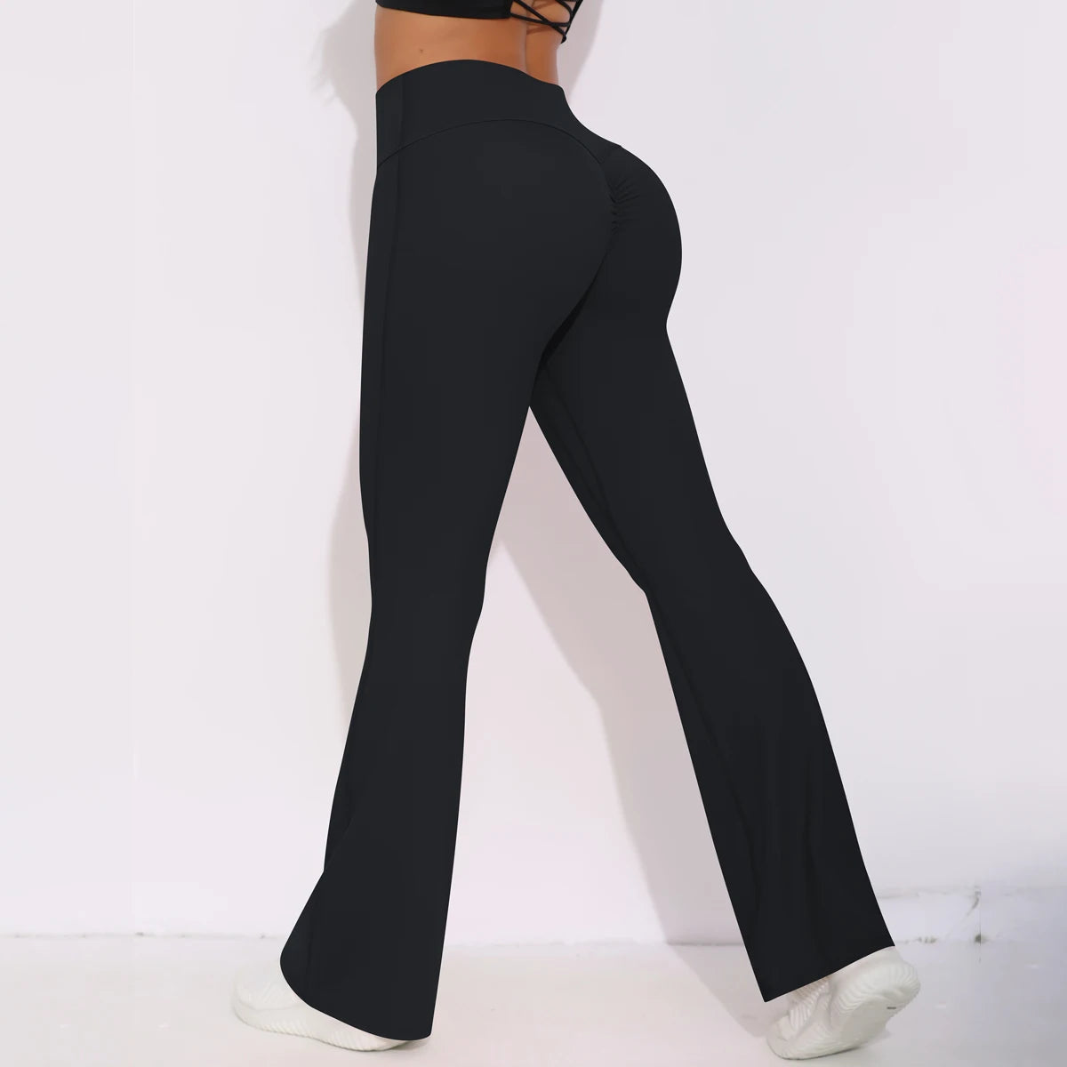 Women Yoga Bell-bottoms Tight Scrunch Butt Lifting Leggings