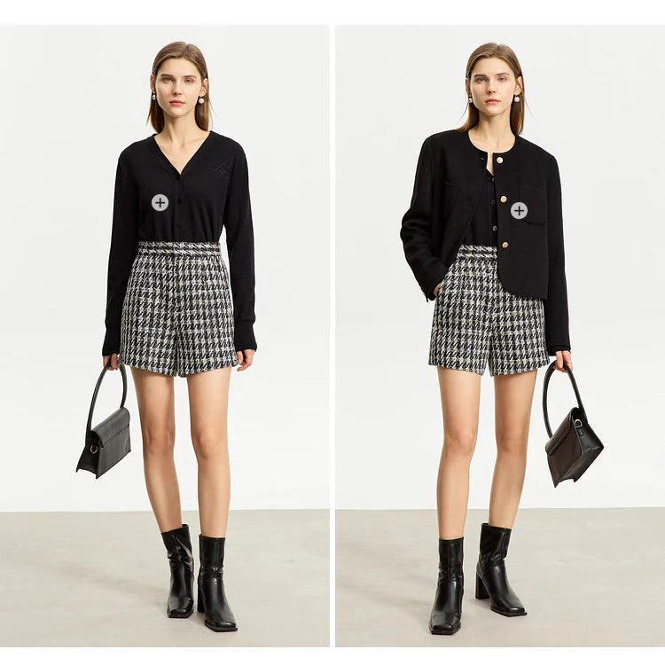 Minimalist Small Fragrant Fashion Women Shorts