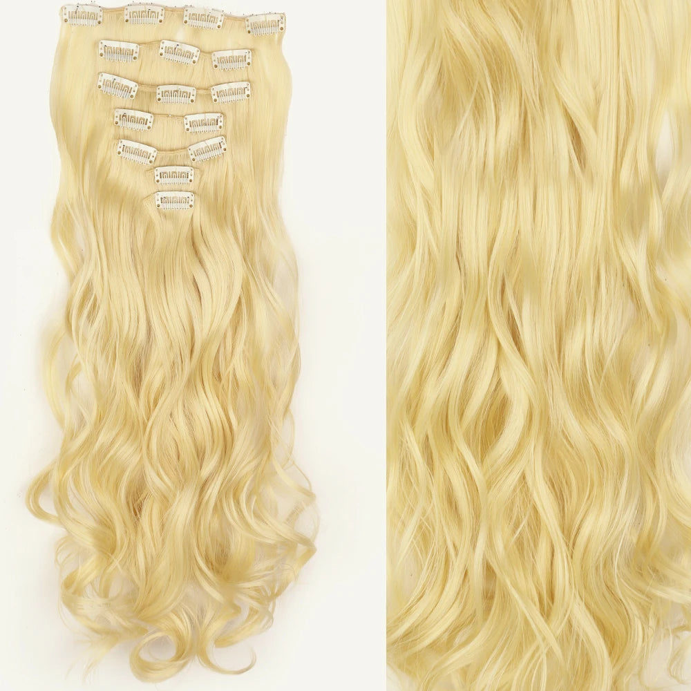 7Pcs/Set 16 Clips Hair Extension