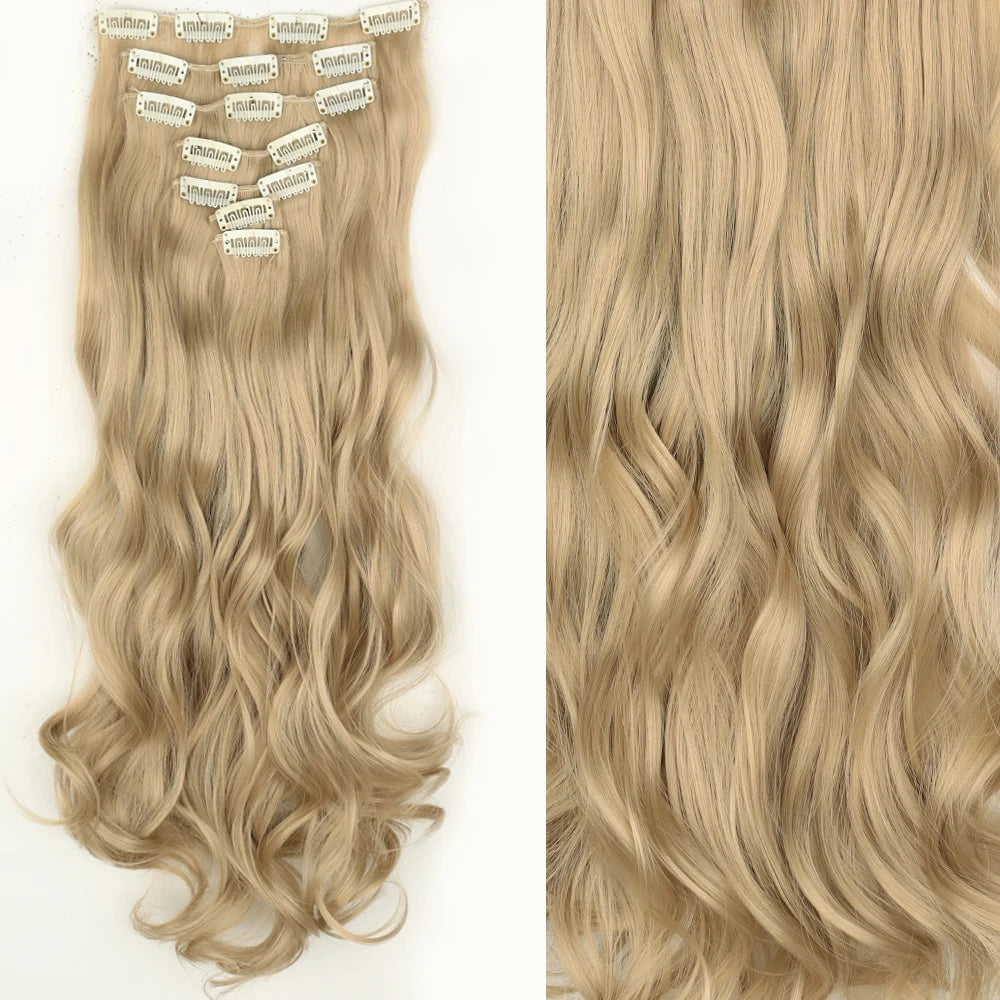7Pcs/Set 16 Clips Hair Extension