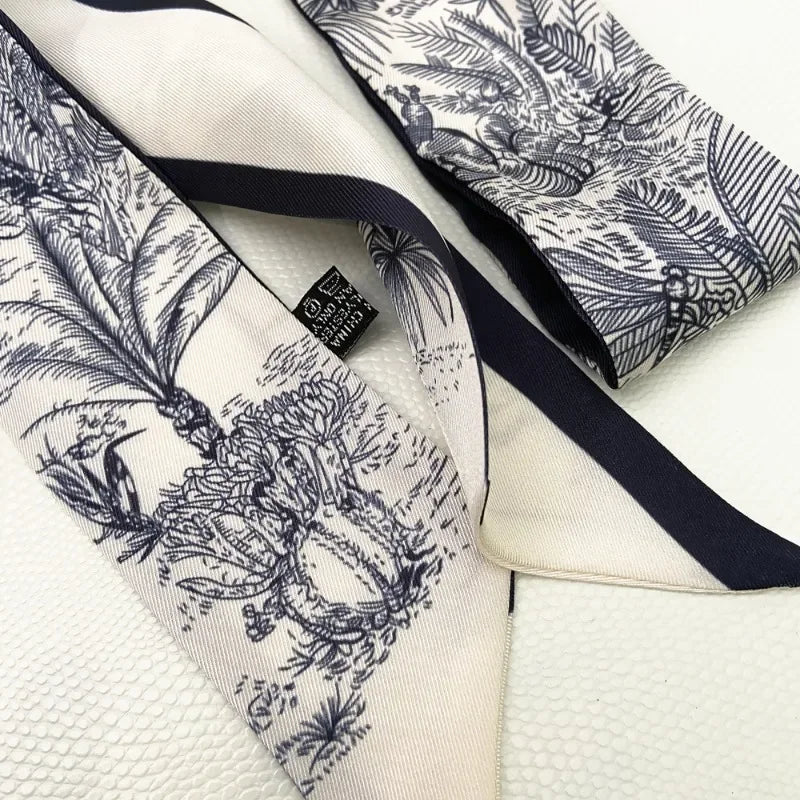Spring Luxry Design Women Silk Ribbon Scarf