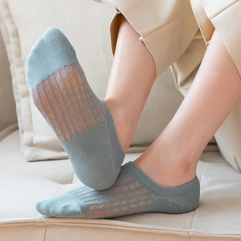 Lace Breathable Silicone Non-slip Cotton Boat Socks