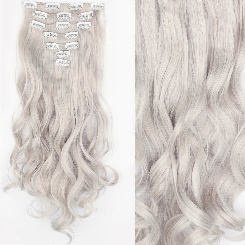 7Pcs/Set 16 Clips Hair Extension