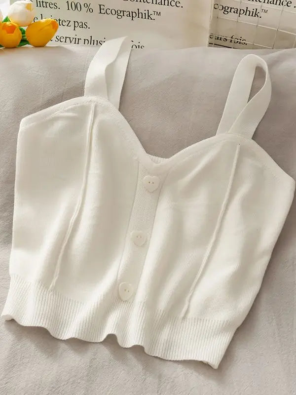 V-Neck Sleeveless Straps Tops