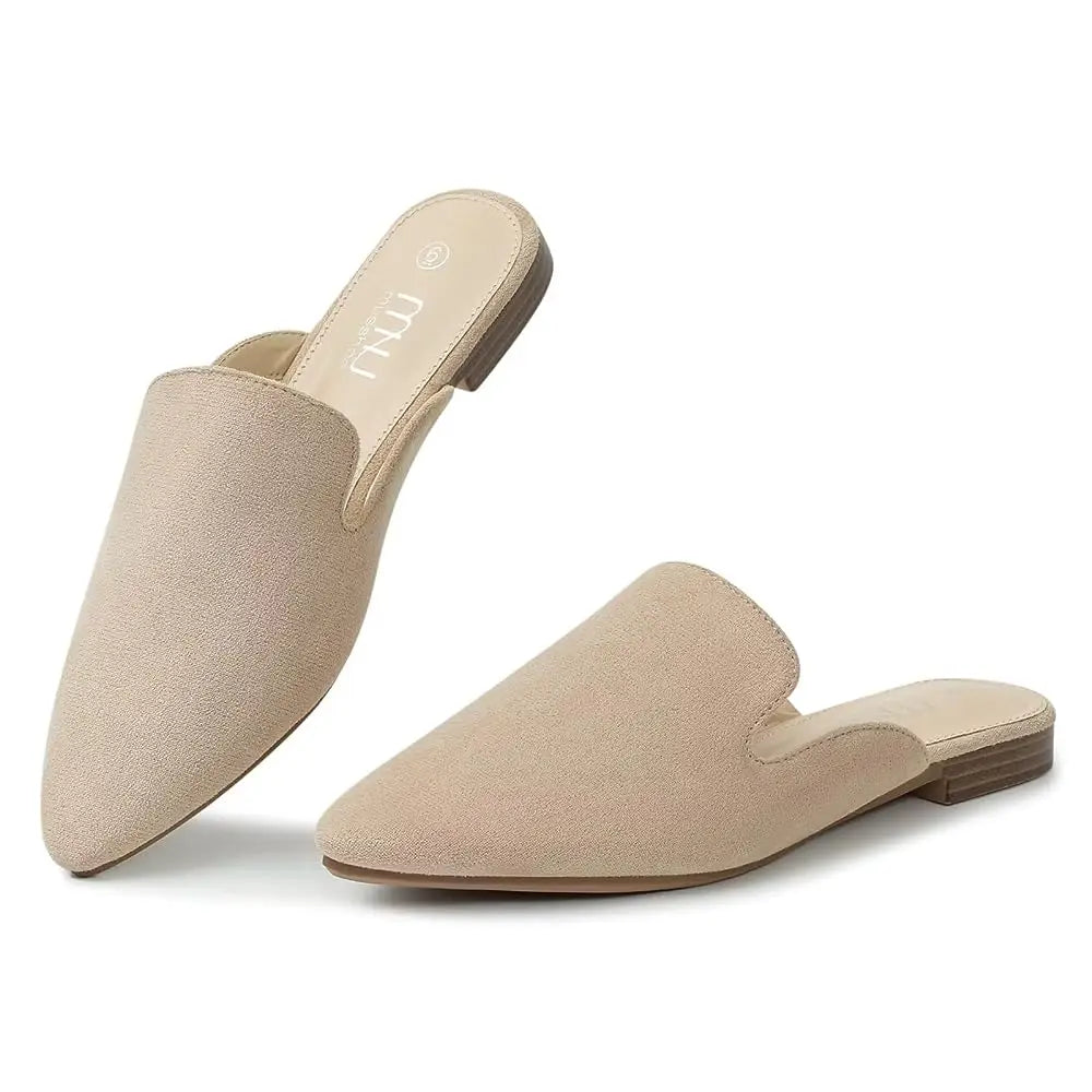 Suede Leather Slip-On Mules shoes
