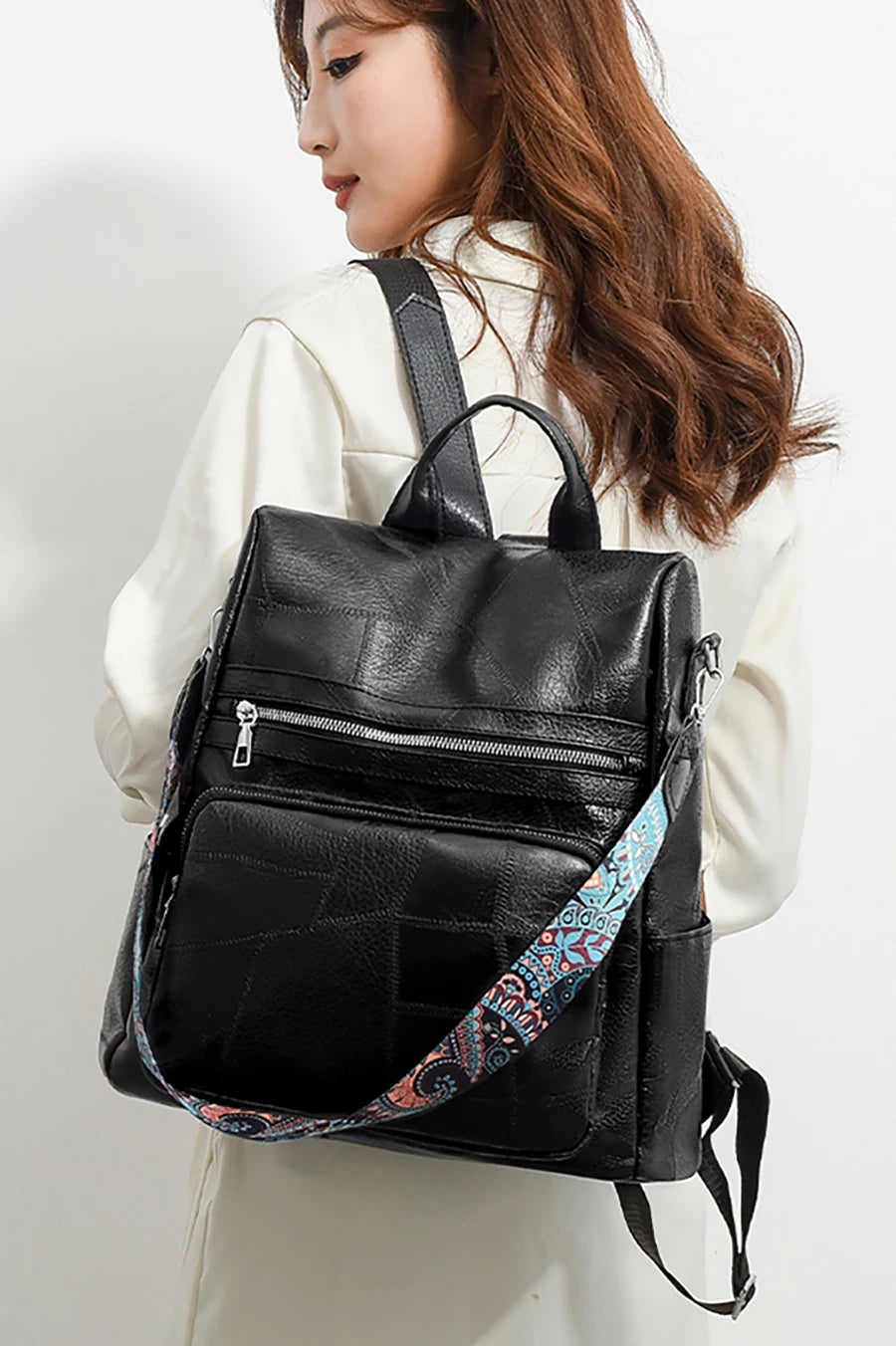 3-in-1 Women Backpacks Vintage Female Shoulder Bags