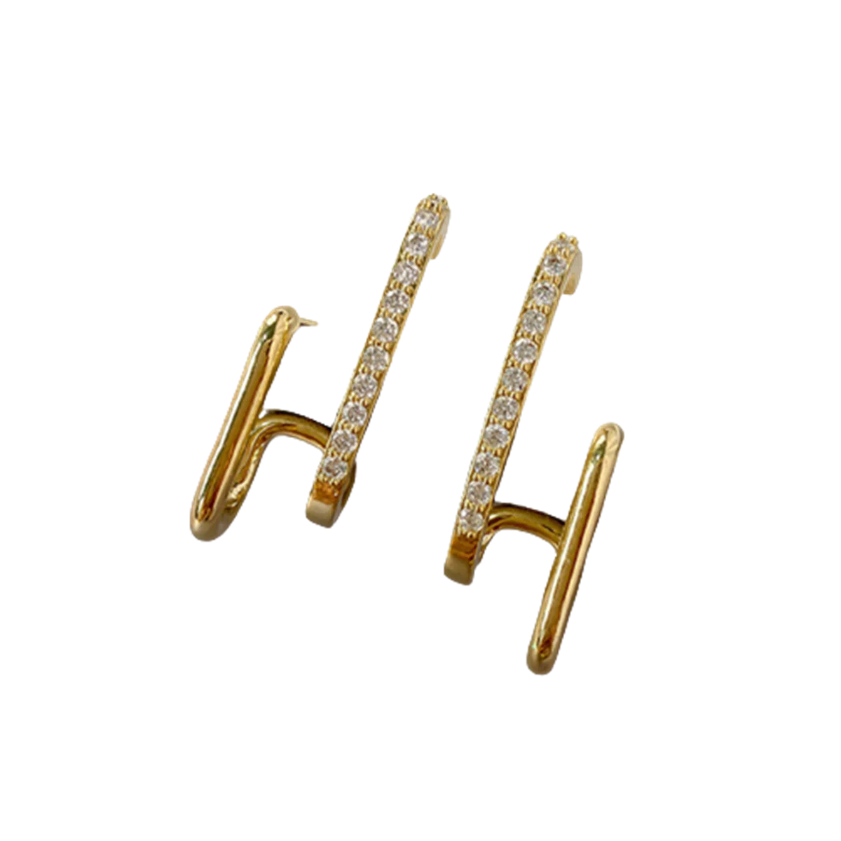 U-shaped Gold Color Earrings