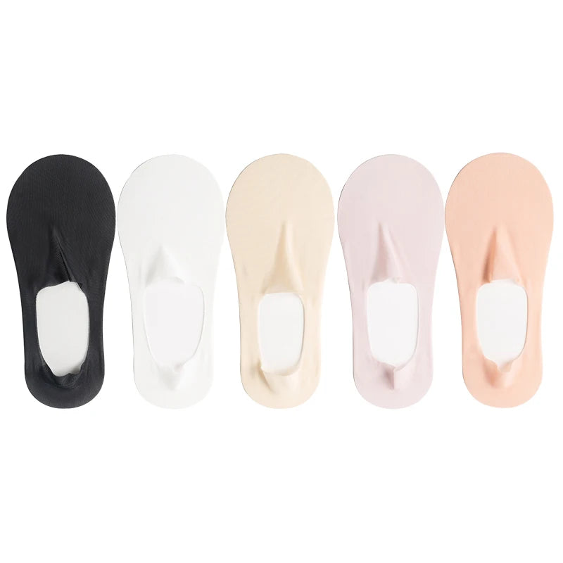 Ice Silk Solid Boat Socks