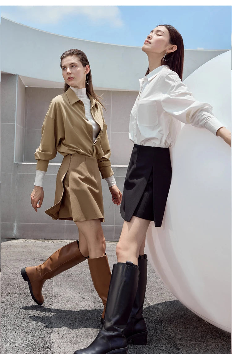 Minimalist Casual Shorts Skirts